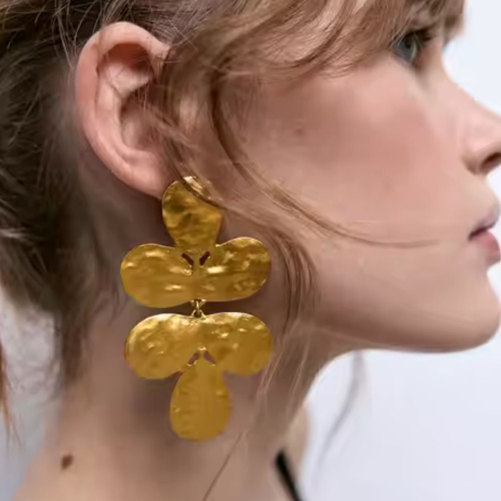 Bohemian leaf drop earrings M196